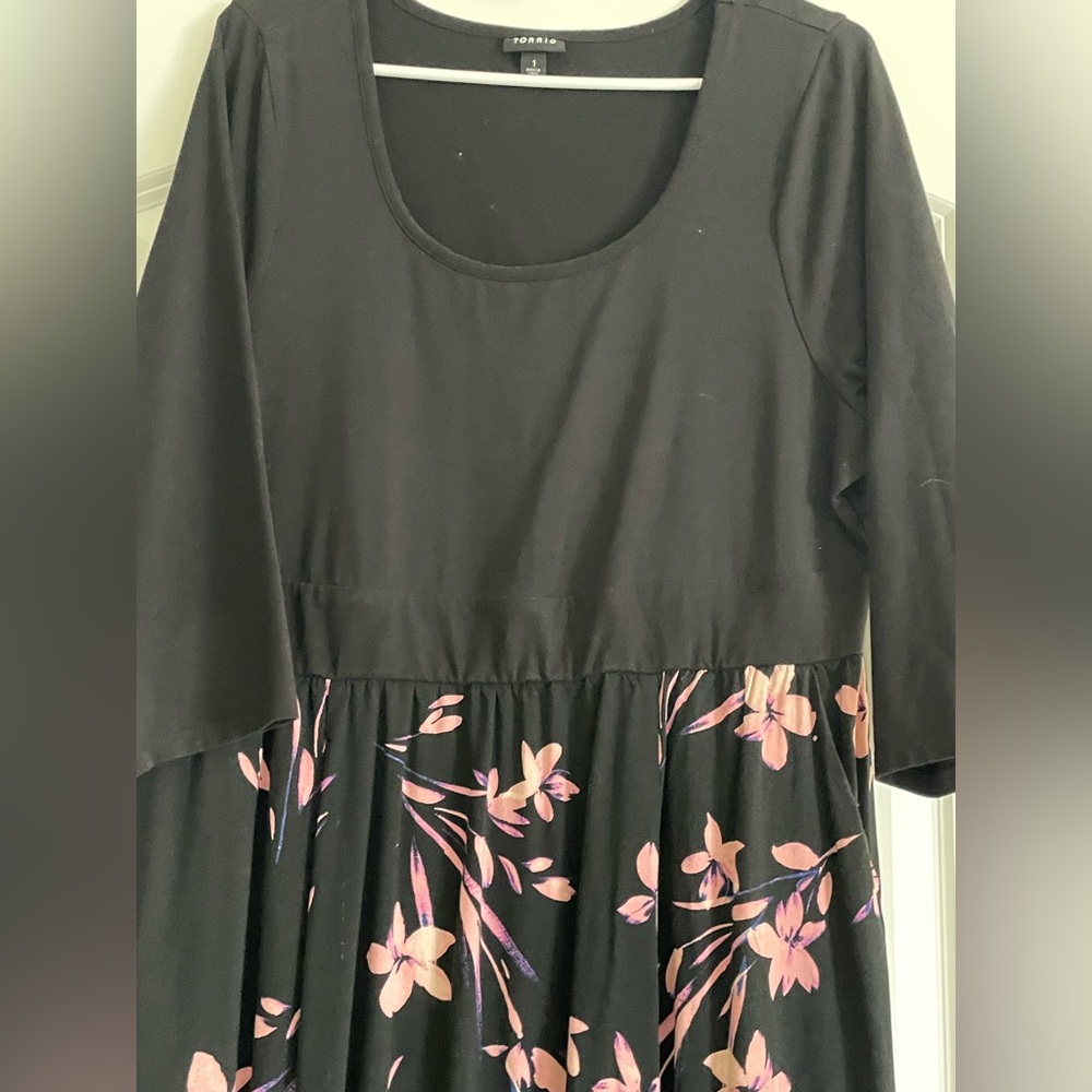 Torrid Classic Black floral dress